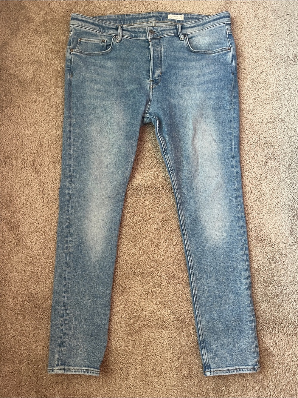 All Saints Ronnie Skinny Button Fly Jeans